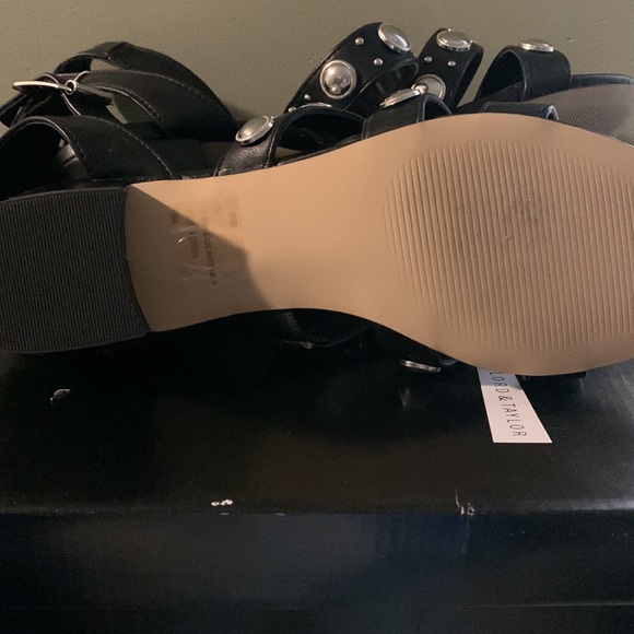 Design Lab Black Studded Sandals - Picture 4 of 4